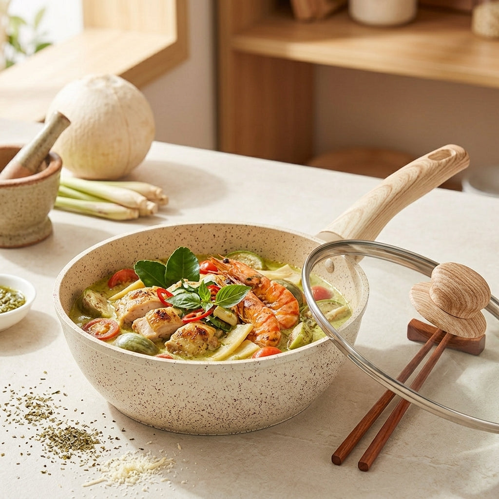 Household Enamel Stew Casserole Pot with Lid for Braising